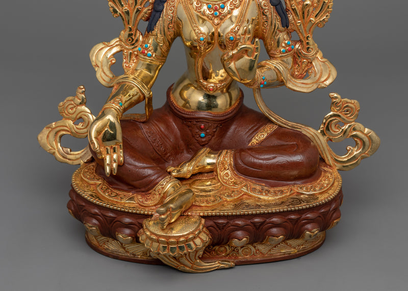 13.4 Inches Green Tara Statue | The Goddess of Compassion and Swift Protection