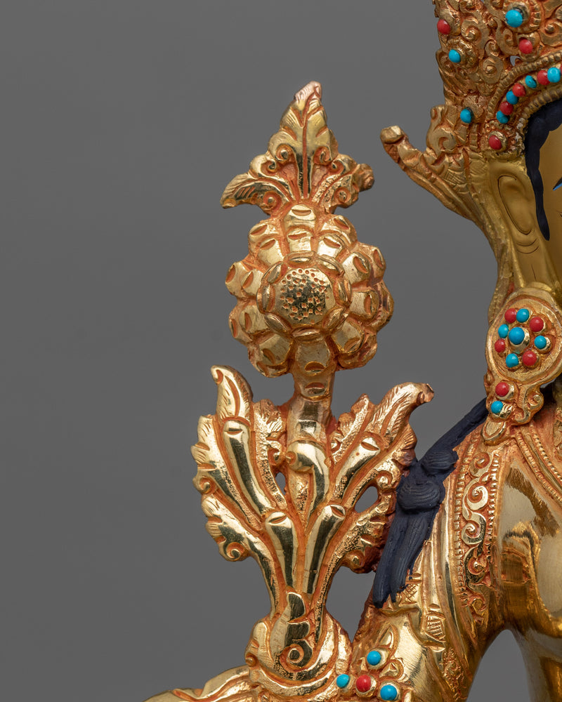 13.4 Inches Green Tara Statue | The Goddess of Compassion and Swift Protection