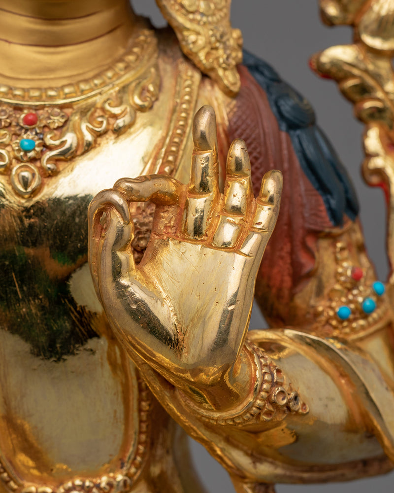 Historical Wisdom Deity Manjushri Statue | Enlightened Protector of Knowledge