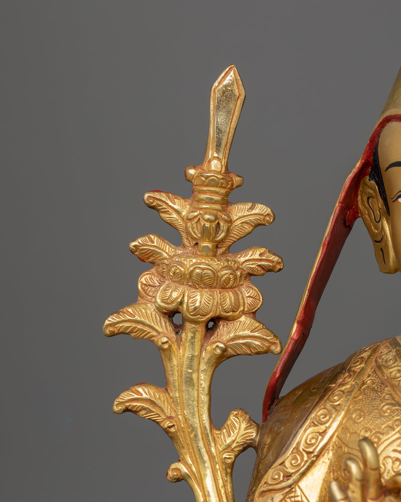 Handcrafted Statue of Spiritual Masters Tsongkhapa Set | Traditional Himalayan Art