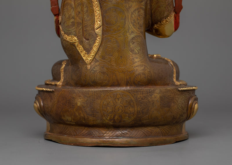 Handcrafted Statue of Spiritual Masters Tsongkhapa Set | Traditional Himalayan Art