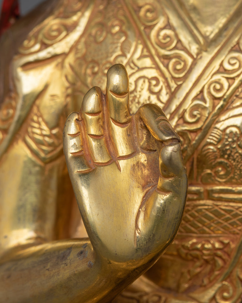 Handcrafted Statue of Spiritual Masters Tsongkhapa Set | Traditional Himalayan Art