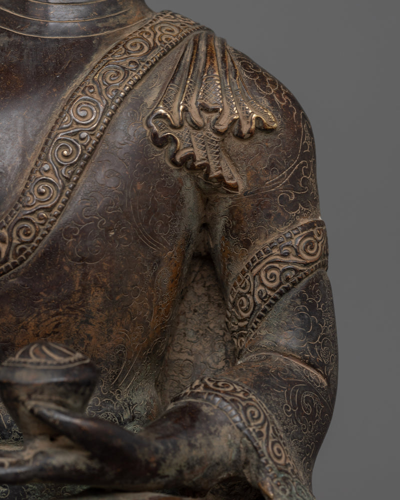 Handmade Sculpture of Enlightened Buddha Shakyamuni | Symbol of Serenity