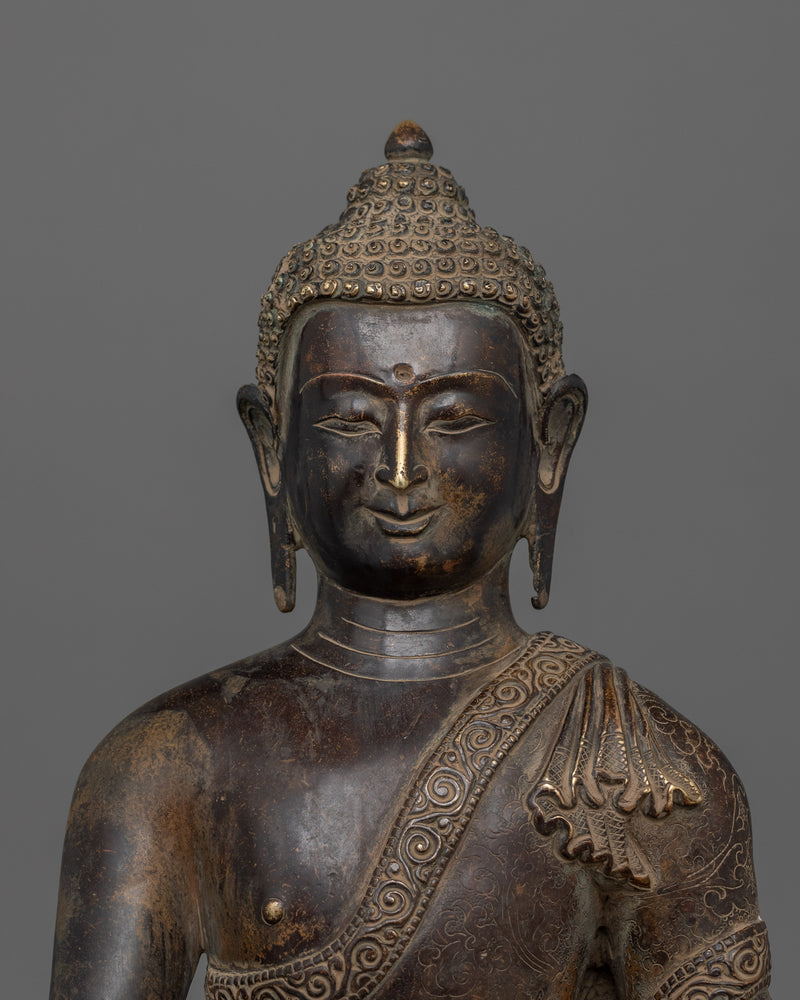 Handmade Sculpture of Enlightened Buddha Shakyamuni | Symbol of Serenity