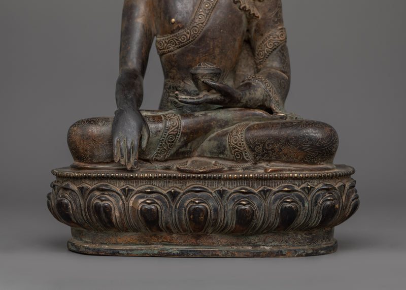 Handmade Sculpture of Enlightened Buddha Shakyamuni | Symbol of Serenity