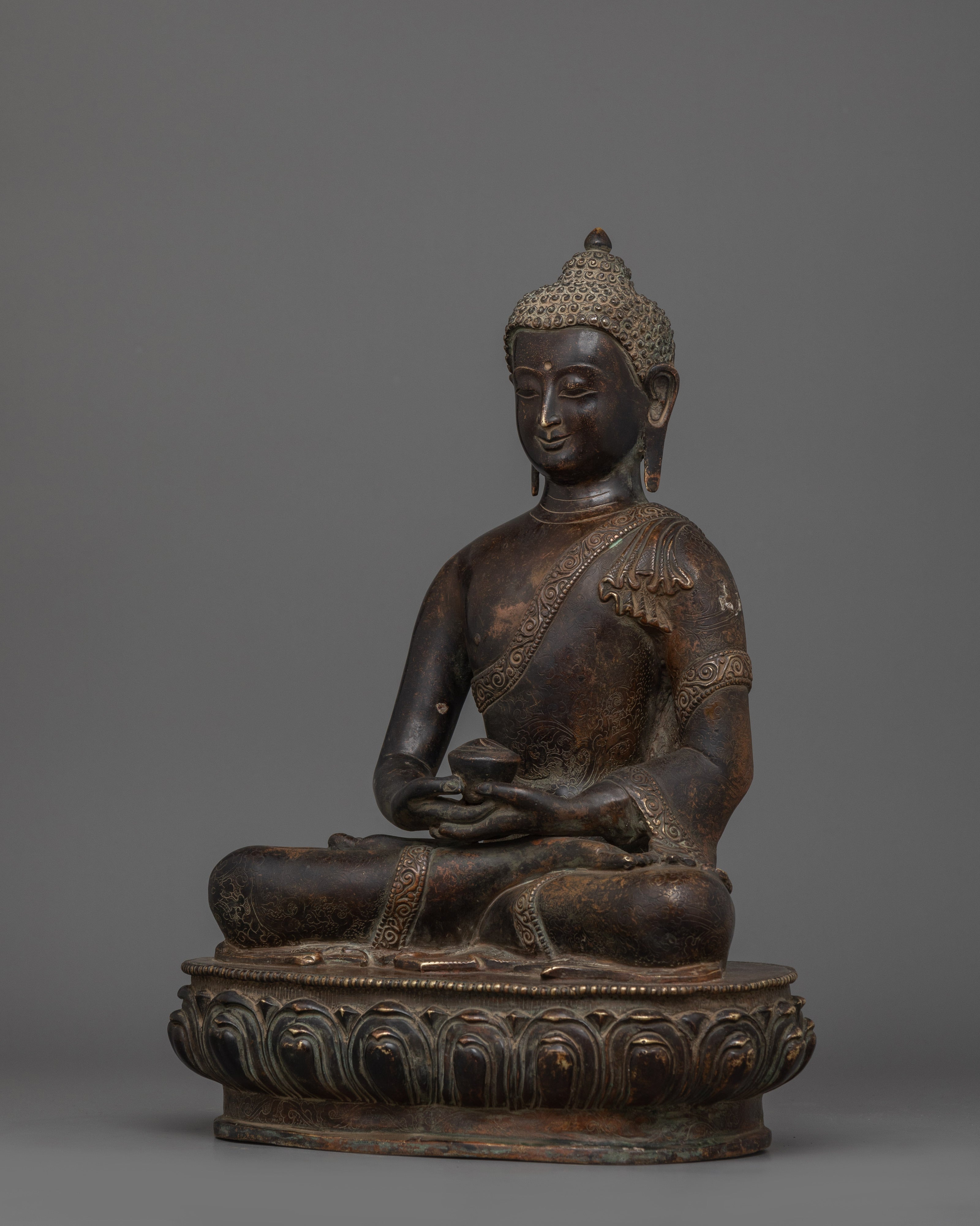 Tibetan Statue of Infinite Light Amitabha Buddha | Symbol of Boundless Compassion