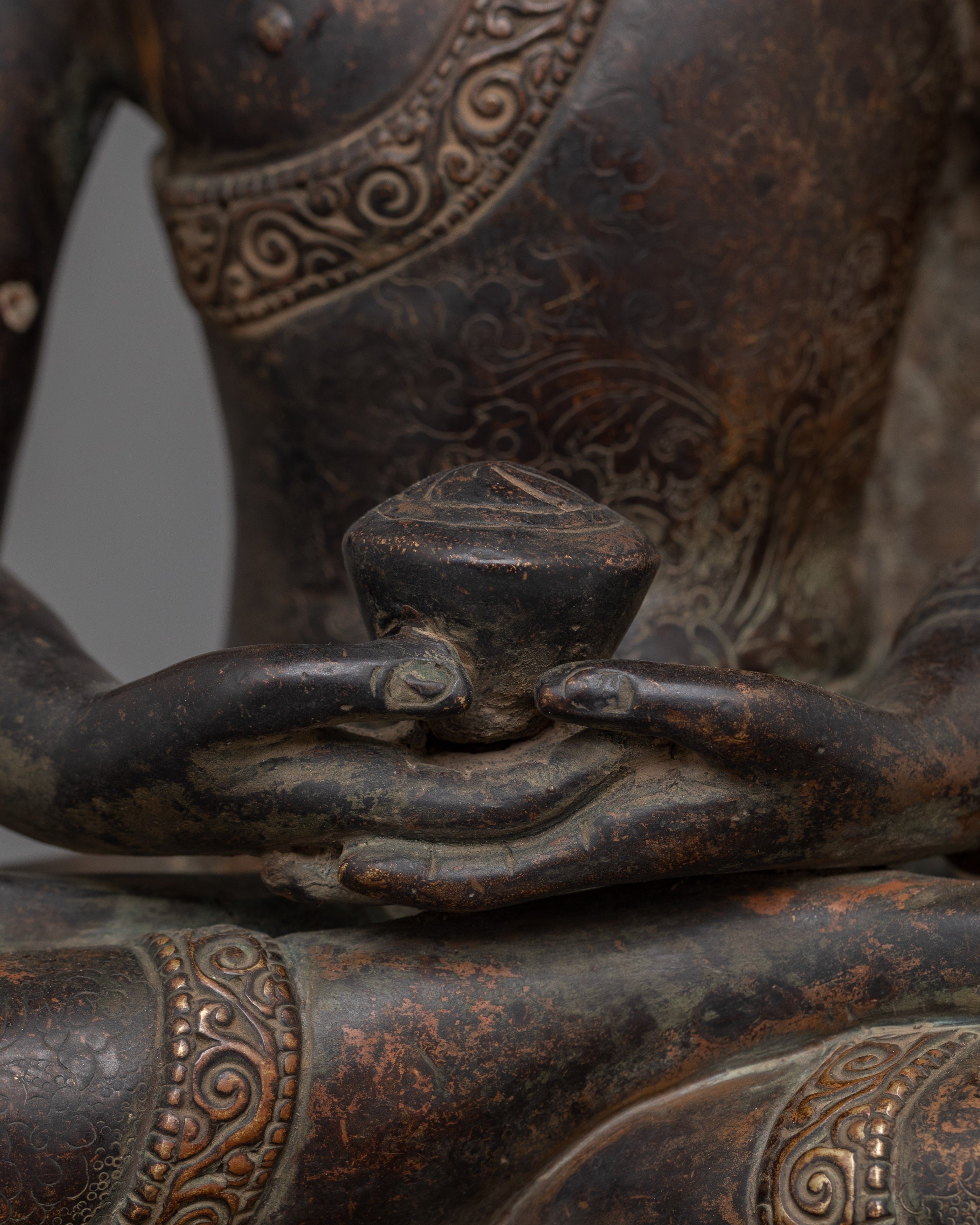 Tibetan Statue of Infinite Light Amitabha Buddha | Symbol of Boundless Compassion