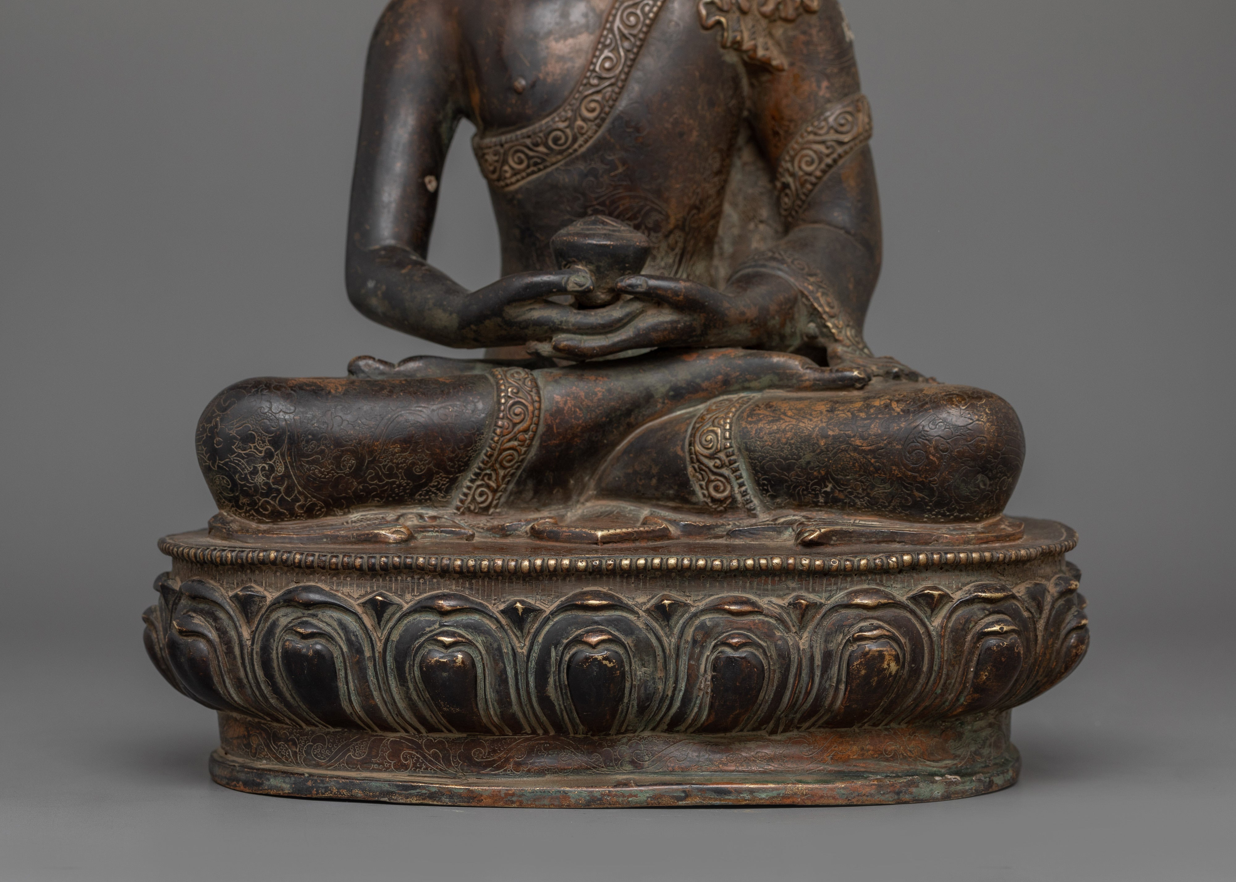 Tibetan Statue of Infinite Light Amitabha Buddha | Symbol of Boundless Compassion