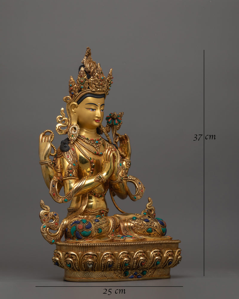 Bodhisattva Chenrezig 14.6 Inches Statue