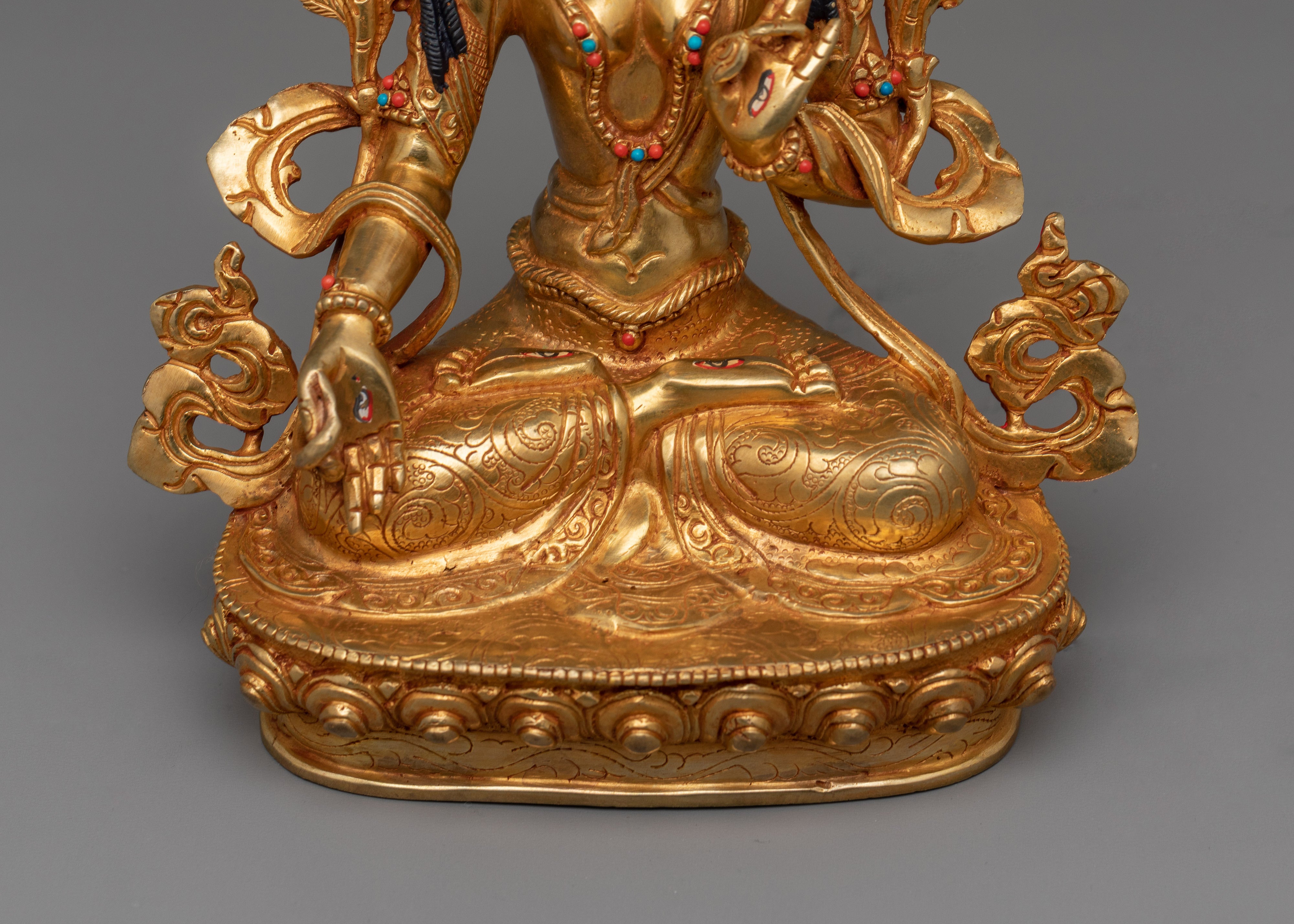 7 Eyes Beautiful Goddess White Tara Statue | The Goddess of Longevity and Healing