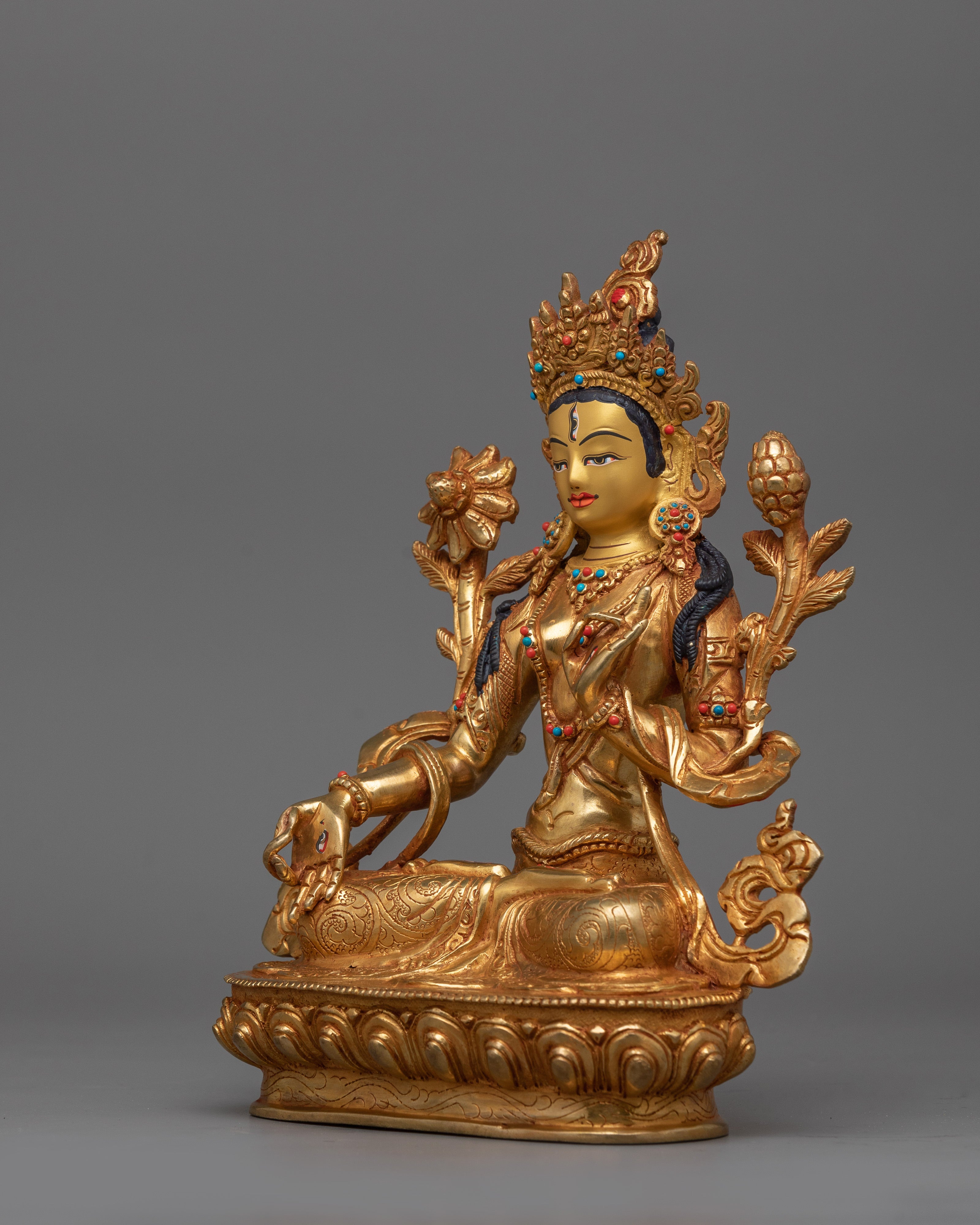 7 Eyes Beautiful Goddess White Tara Statue | The Goddess of Longevity and Healing