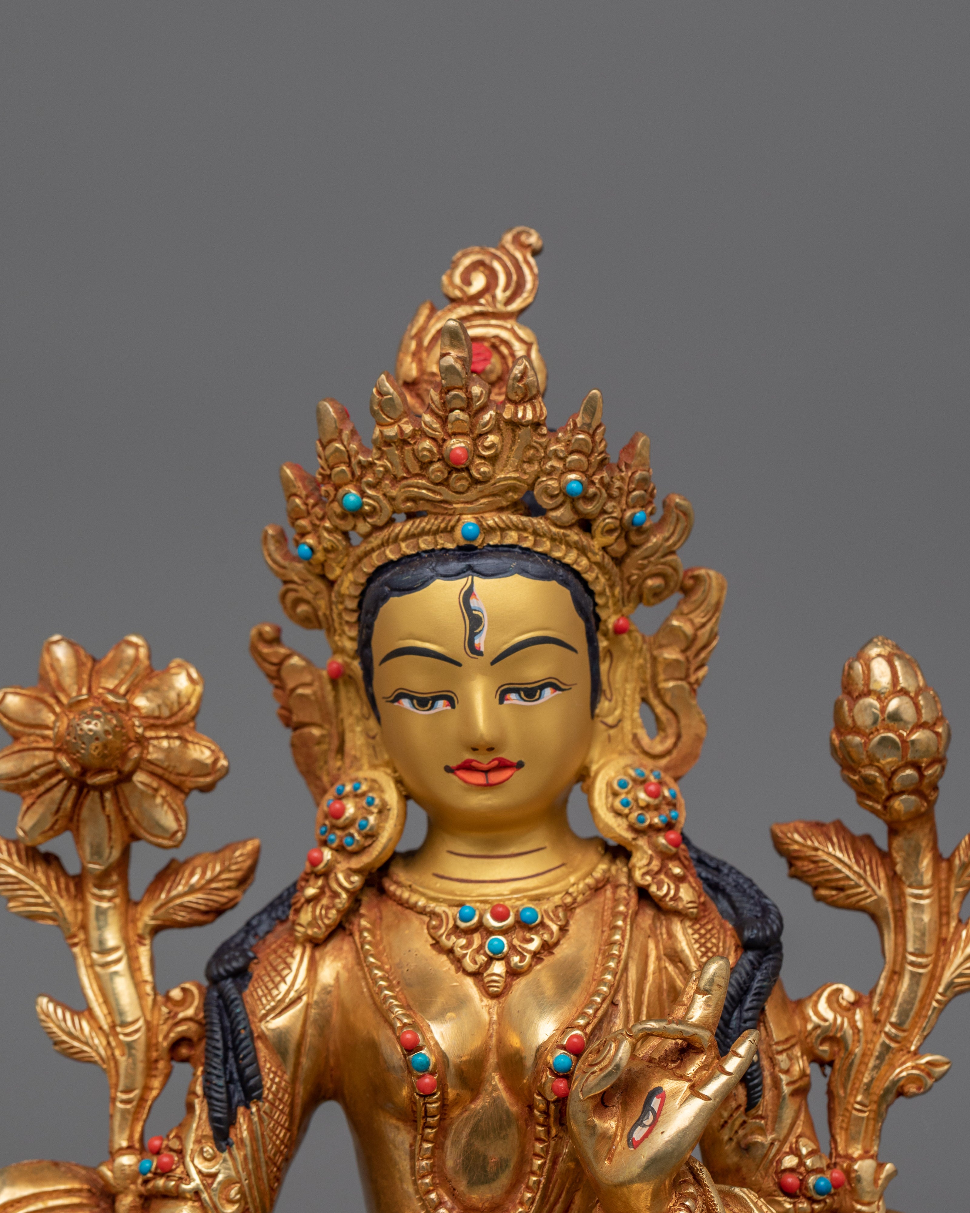 7 Eyes Beautiful Goddess White Tara Statue | The Goddess of Longevity and Healing