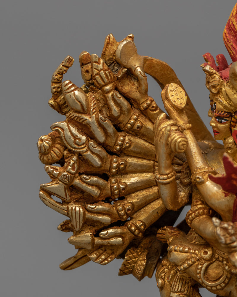 Handmade Statue of Vajrabhairava | Tibetan Protector Deity for Meditation and Altar