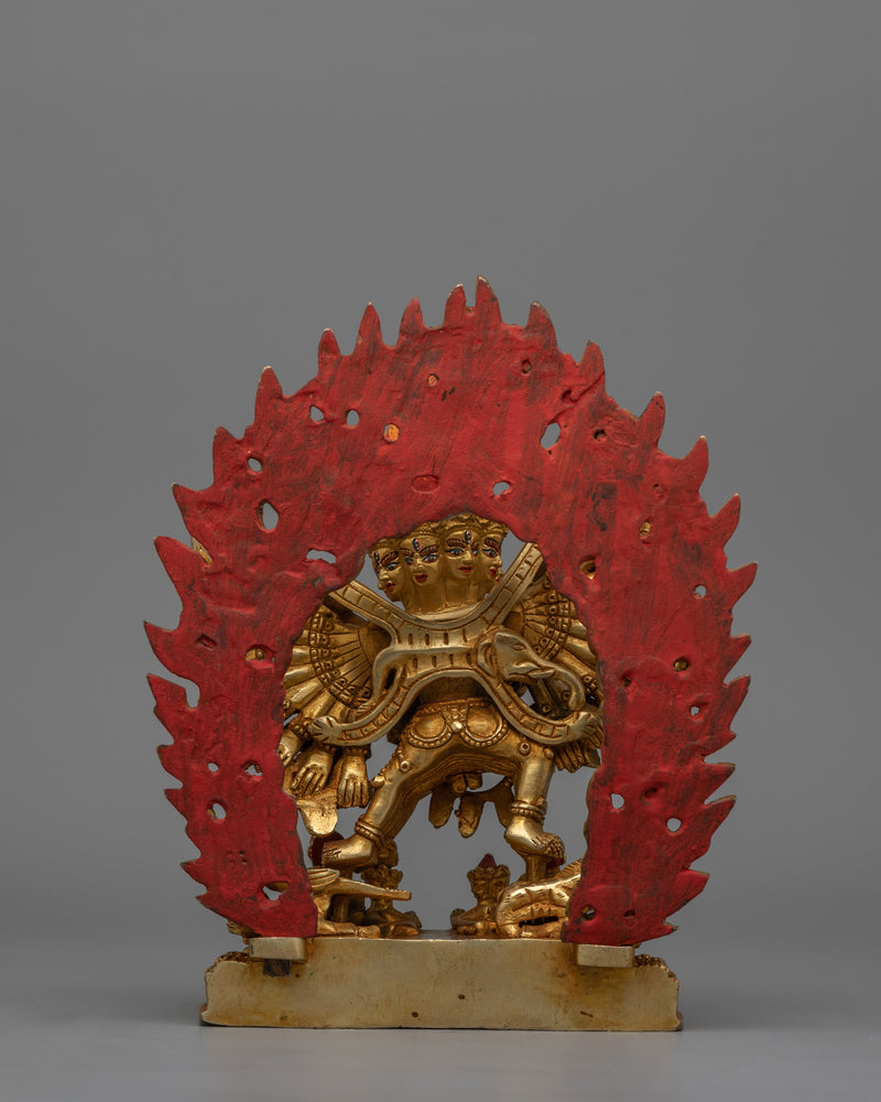 Handmade Statue of Vajrabhairava | Tibetan Protector Deity for Meditation and Altar