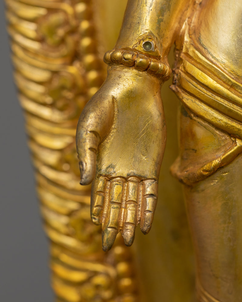 Handmade Standing Bodhisattva Padmapani | The Enlightened Protector