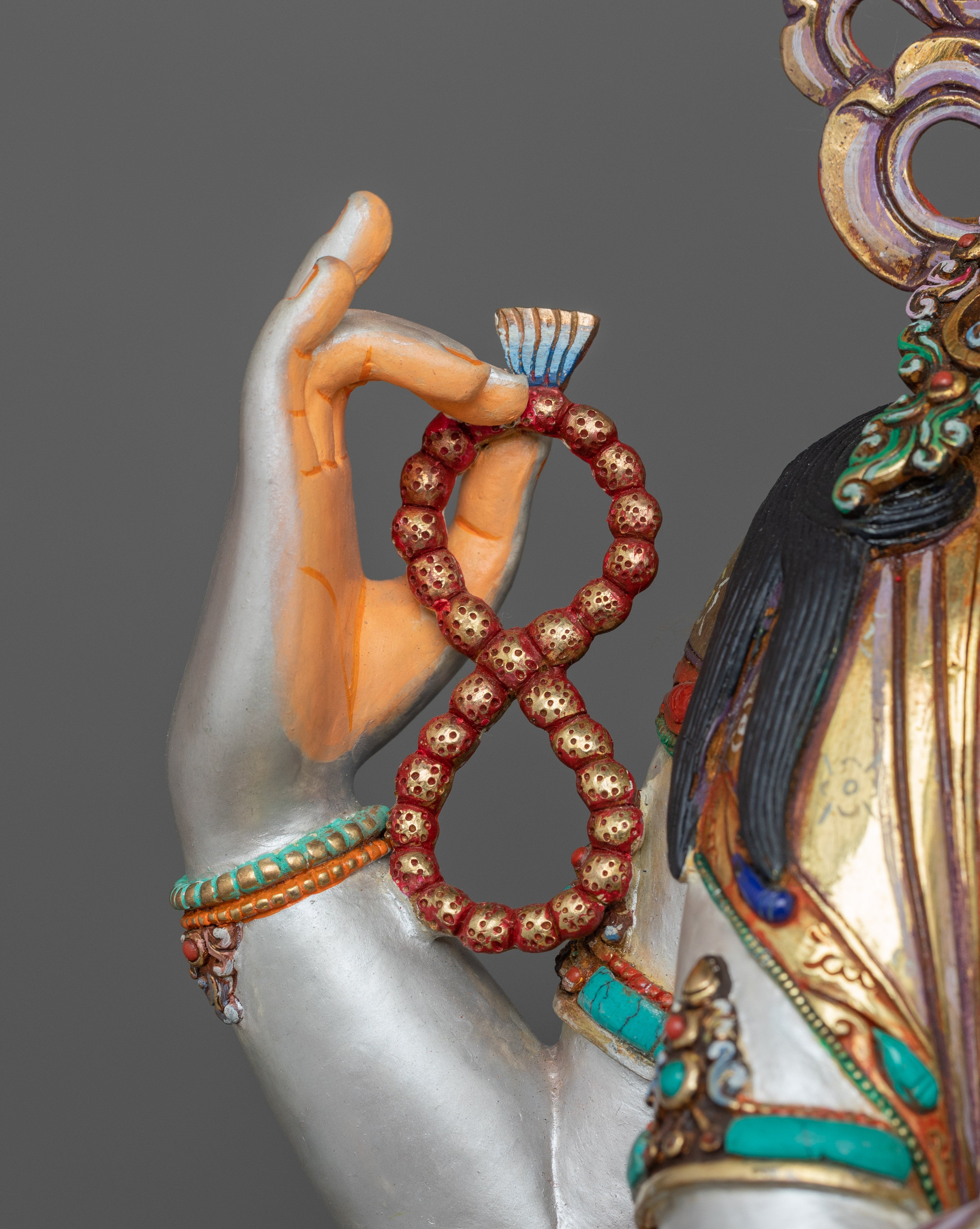 Handcrafted Figurine of Chenresig  | Tibetan Buddhist Altar Decor