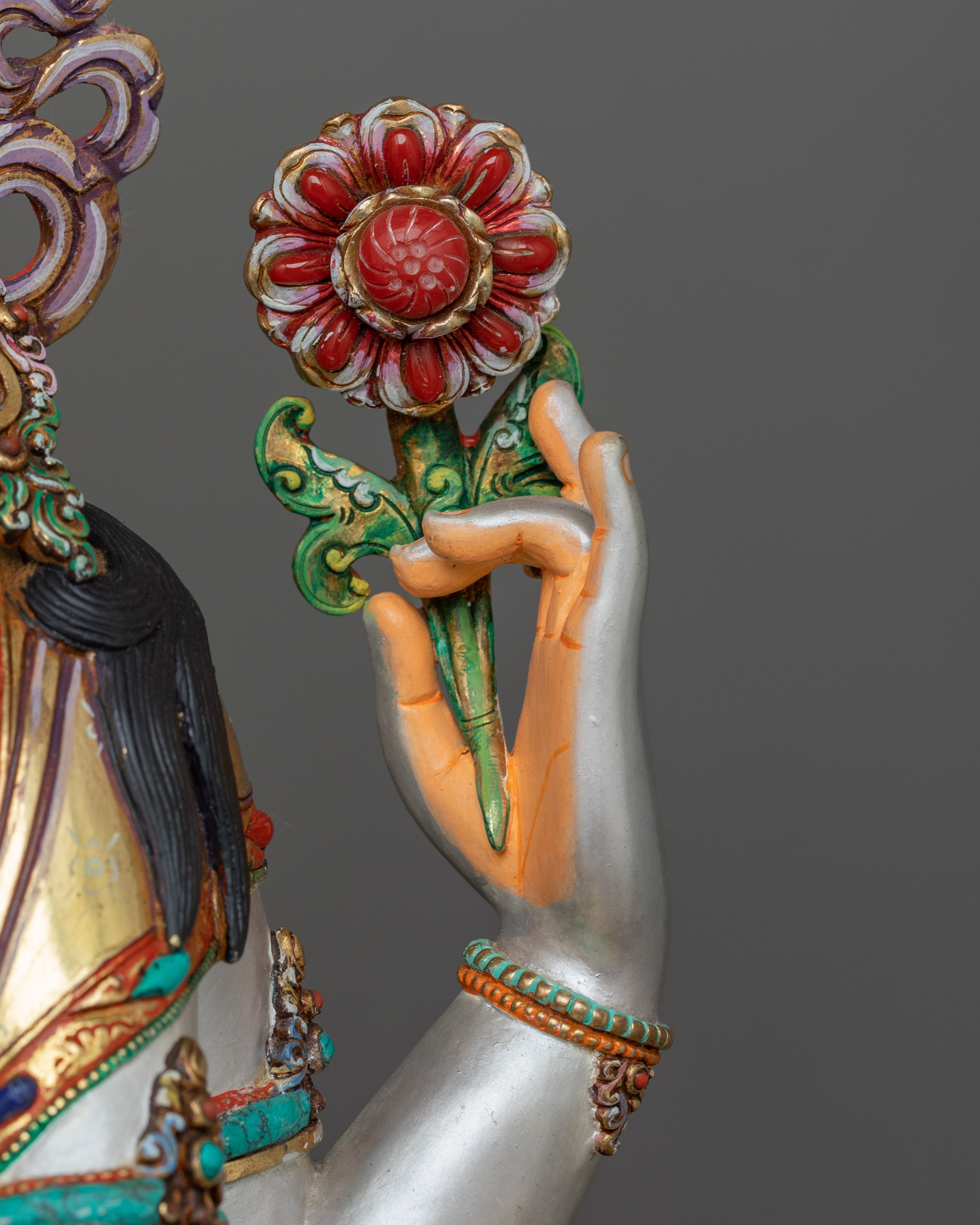 Handcrafted Figurine of Chenresig  | Tibetan Buddhist Altar Decor