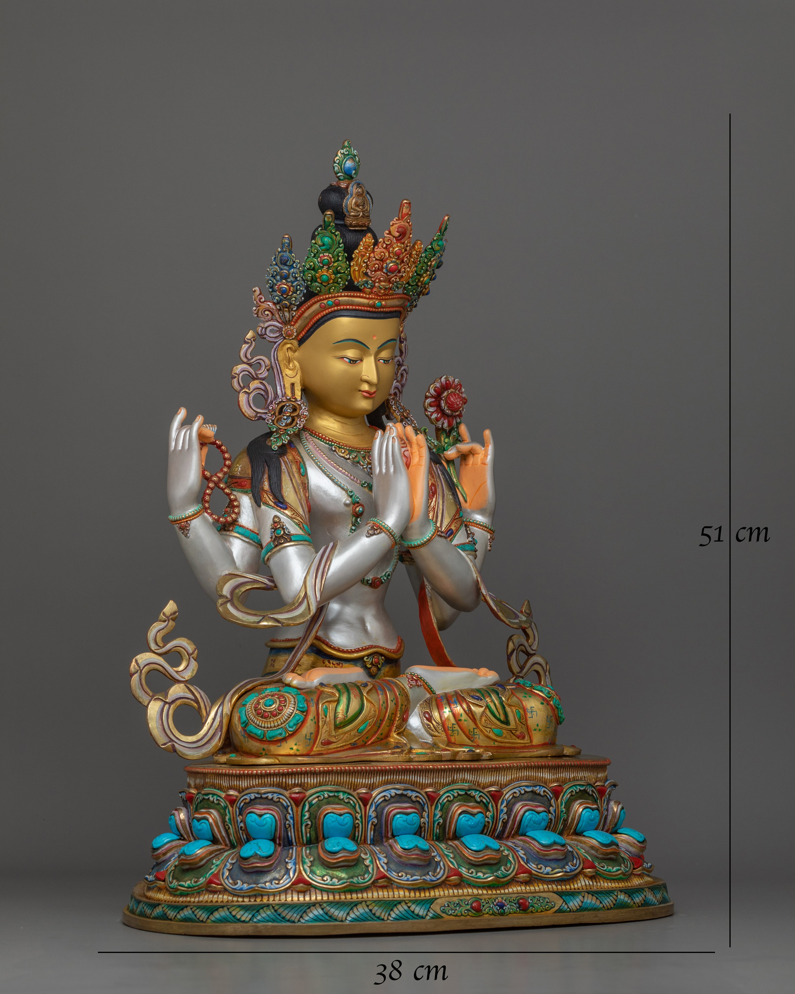 Handcrafted Figurine of chenresig