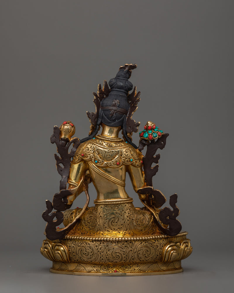 Tibetan Bodhisattva Deity Sita Tara Sculpture | Goddess of Compassion, Protection