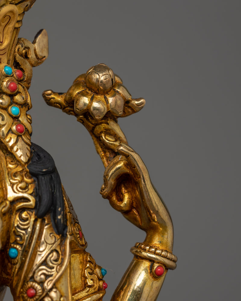 Infinite Compassion Deity Chenrezig Sculpture | Traditional Nepalese Artwork
