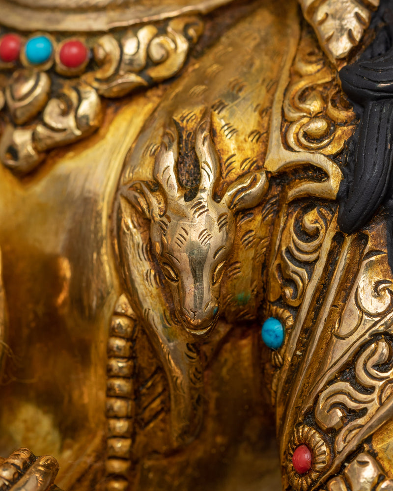 Infinite Compassion Deity Chenrezig Sculpture | Traditional Nepalese Artwork