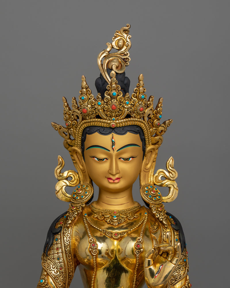 Three eyes beautiful Deity dukar Statue |  Protection and Liberation