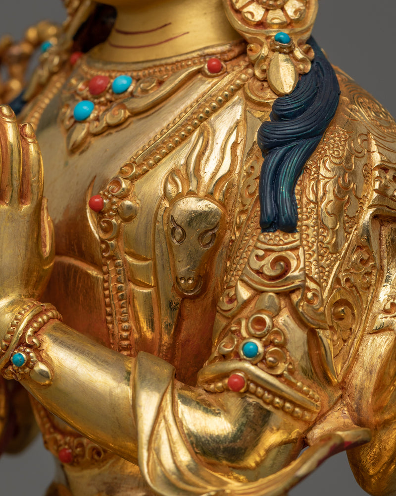 Handcrafted Four armed Chenrezig Statue  | Also Known as Avalokiteshvara