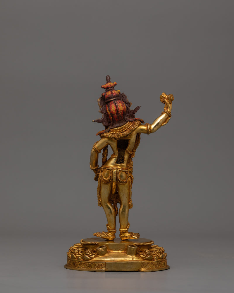 24k Gold Gilded Machig Labdron Statue |  Spiritual Home and Shrine Decor