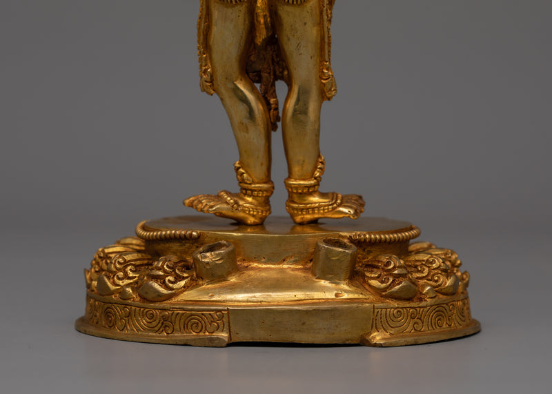 24k Gold Gilded Machig Labdron Statue |  Spiritual Home and Shrine Decor