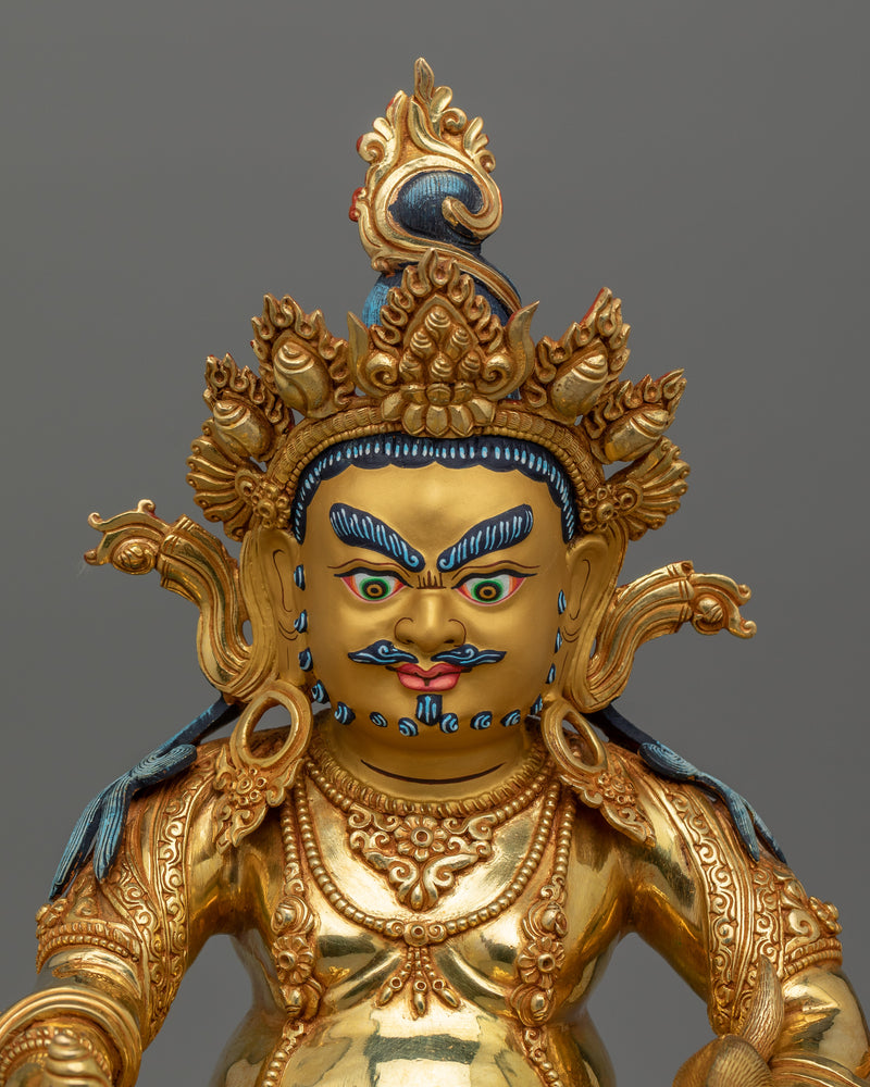 Handmade Statue of Wealth Deity Dzambhala | Guardian of Fortune