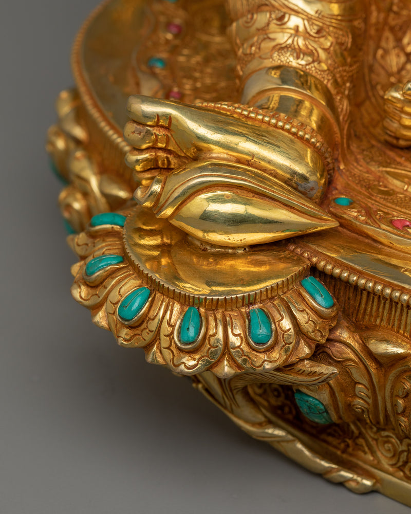 Handmade Statue of Wealth Deity Dzambhala | Guardian of Fortune