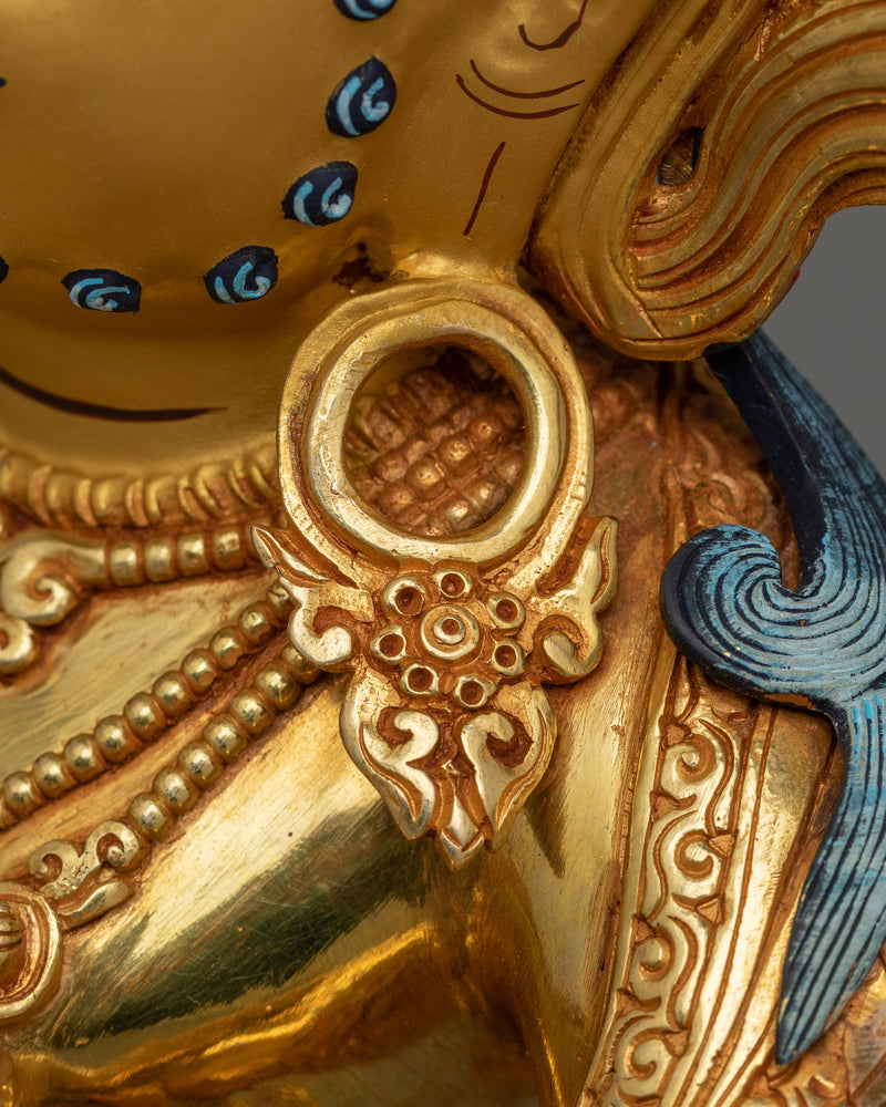 Handmade Statue of Wealth Deity Dzambhala | Guardian of Fortune