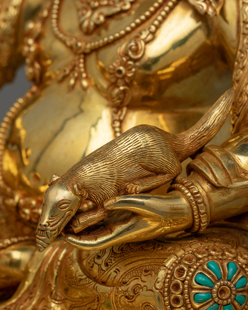 Handmade Statue of Wealth Deity Dzambhala | Guardian of Fortune