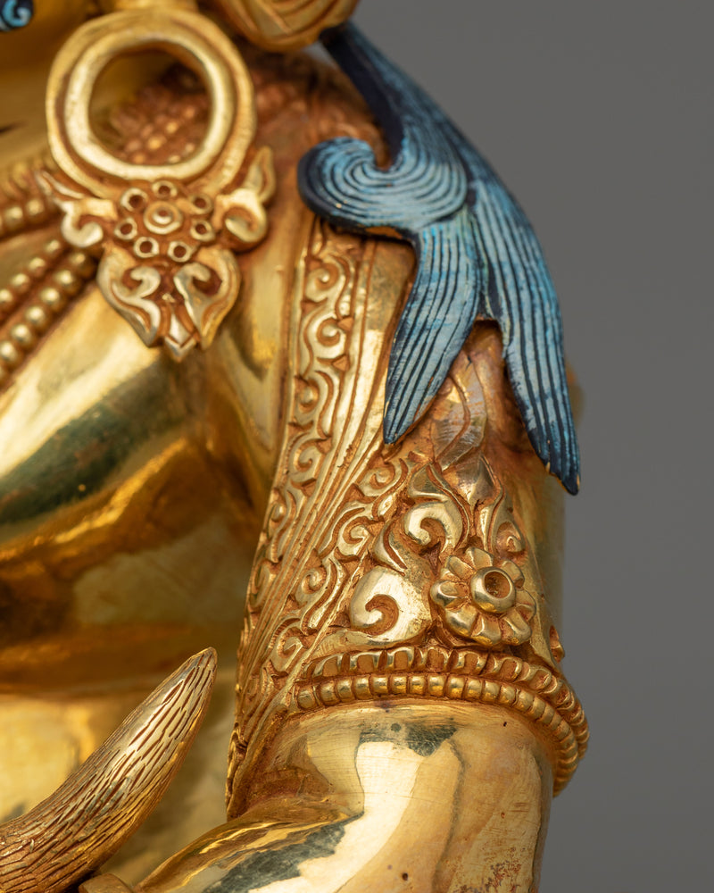 Handmade Statue of Wealth Deity Dzambhala | Guardian of Fortune