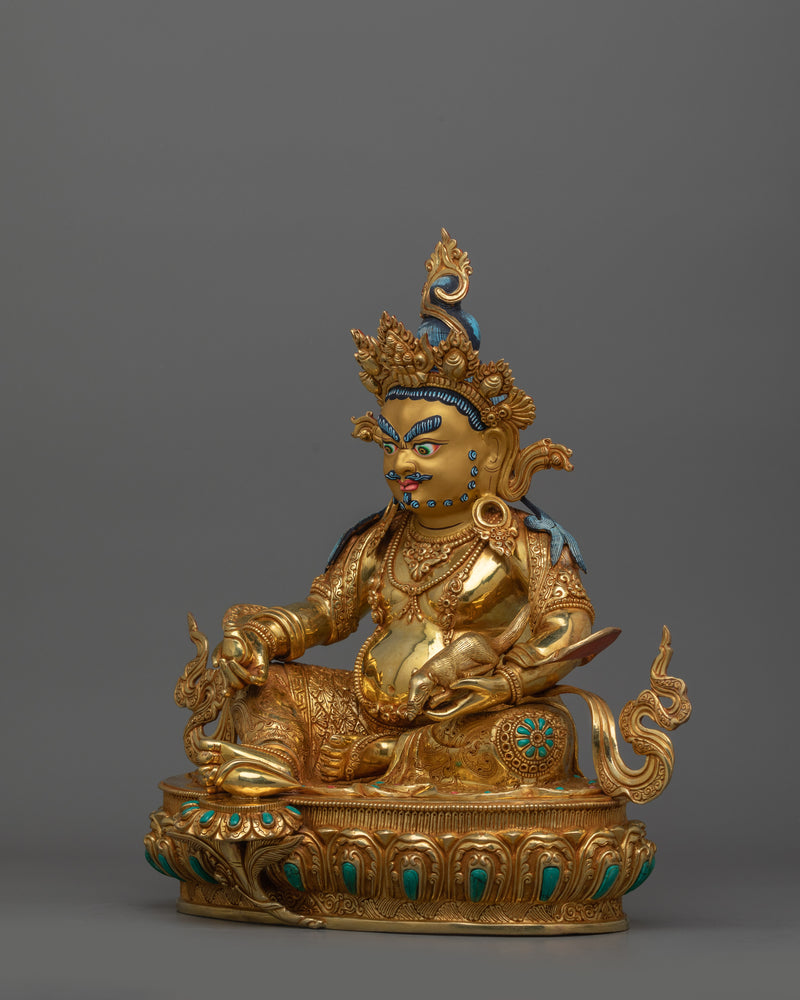 Handmade Statue of Wealth Deity Dzambhala | Guardian of Fortune