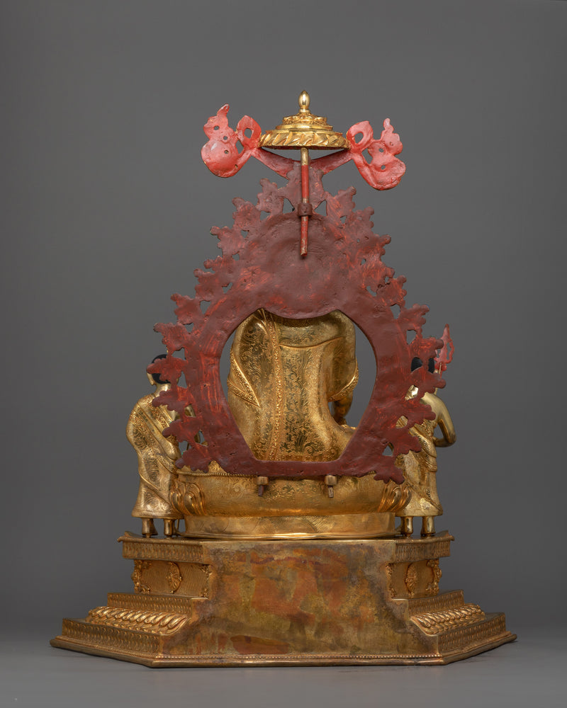 Shakyamuni Buddha On Thone With Disciples | Path To Enlightenment