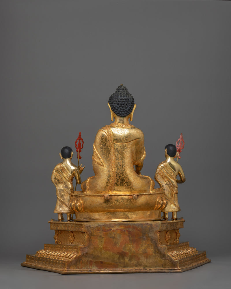 Shakyamuni Buddha On Thone With Disciples | Path To Enlightenment
