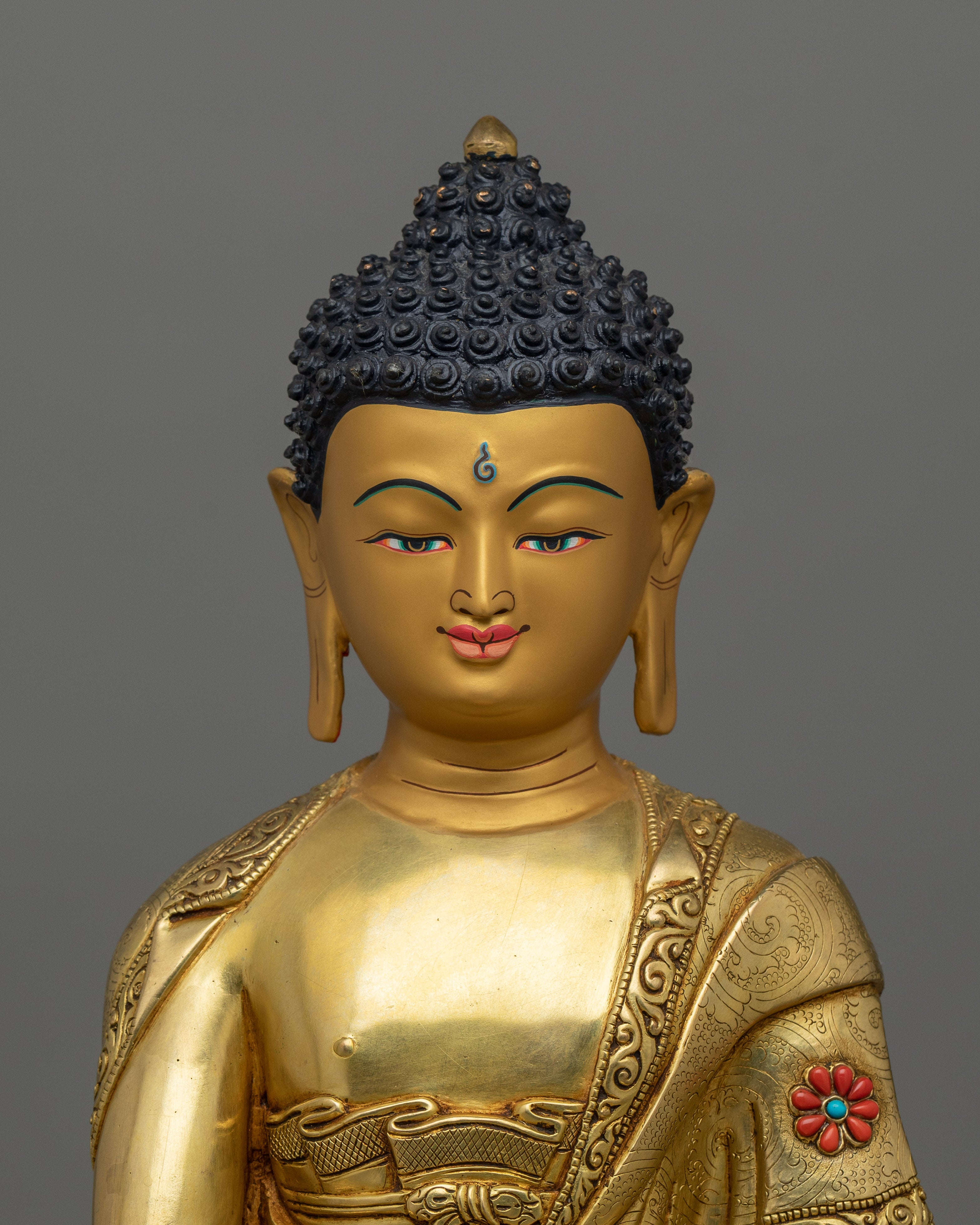 The Master of Dharma Shakyamuni Buddha | 24K Gold Gilded Sculpture