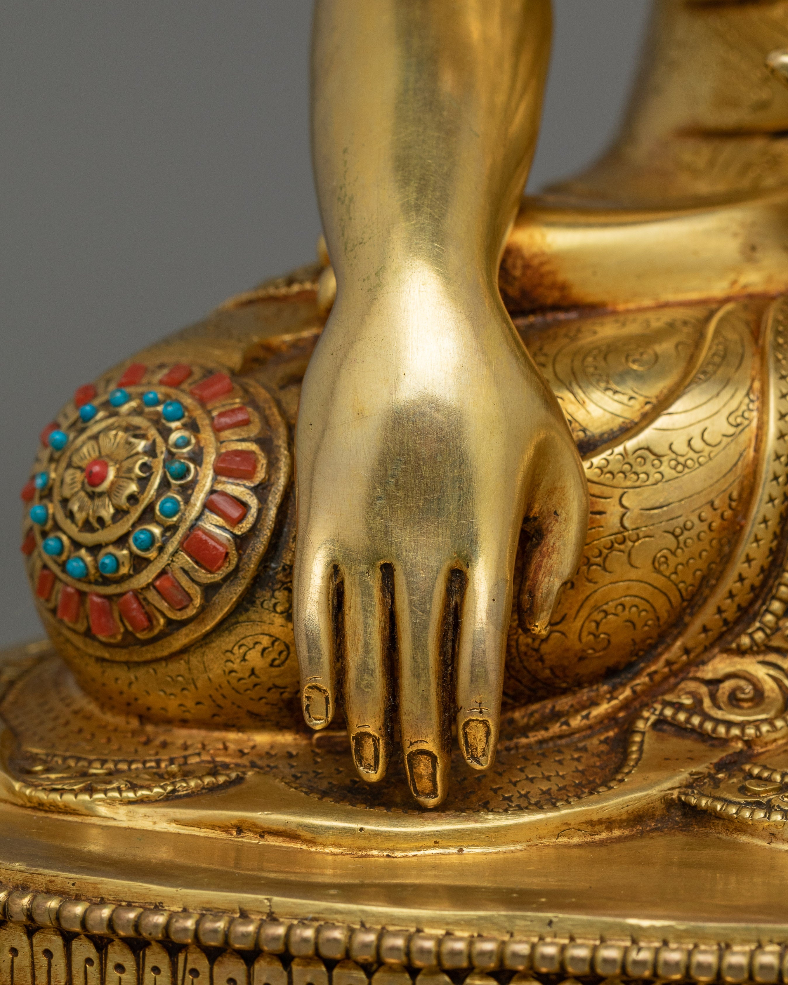 The Master of Dharma Shakyamuni Buddha | 24K Gold Gilded Sculpture