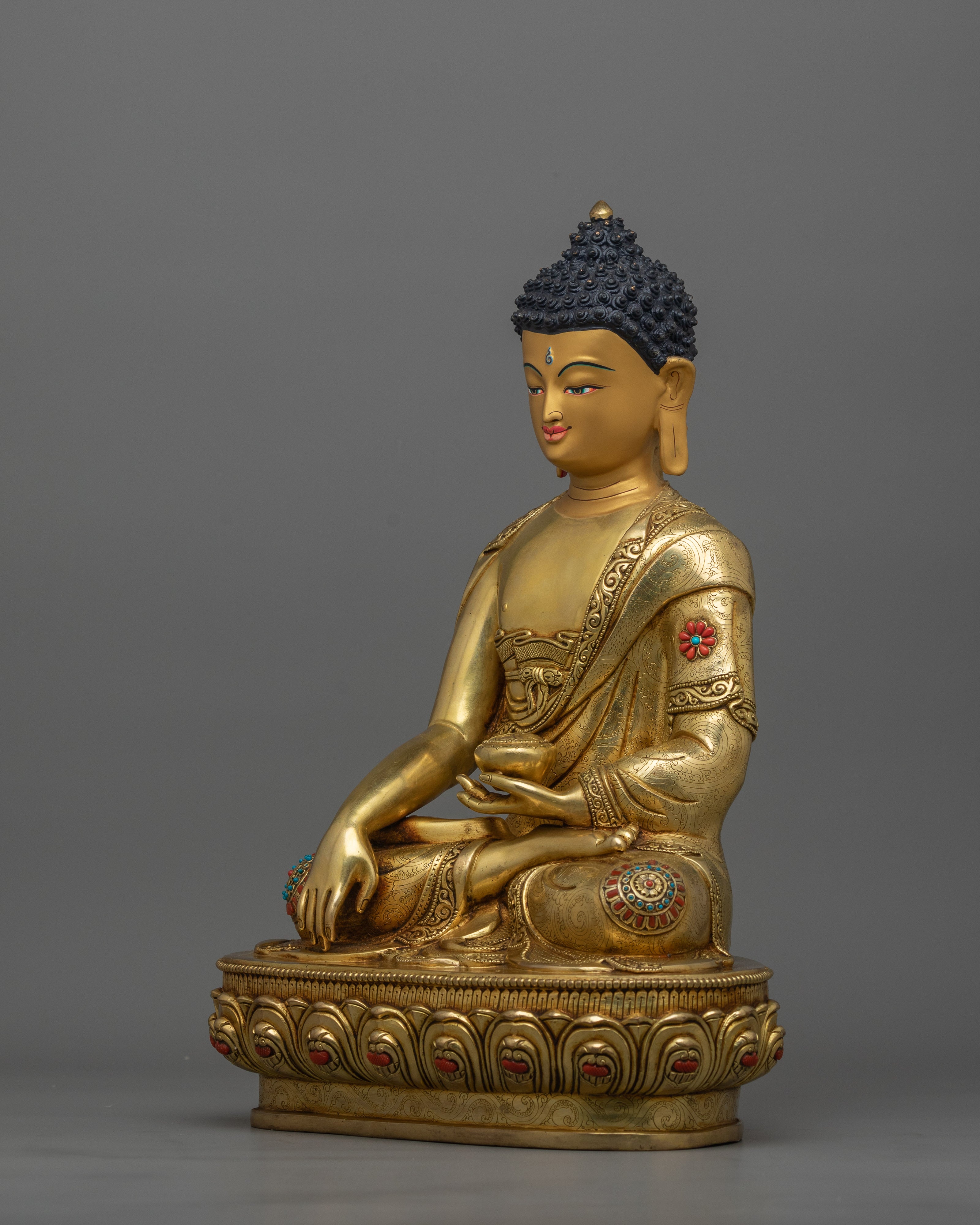 The Master of Dharma Shakyamuni Buddha | 24K Gold Gilded Sculpture
