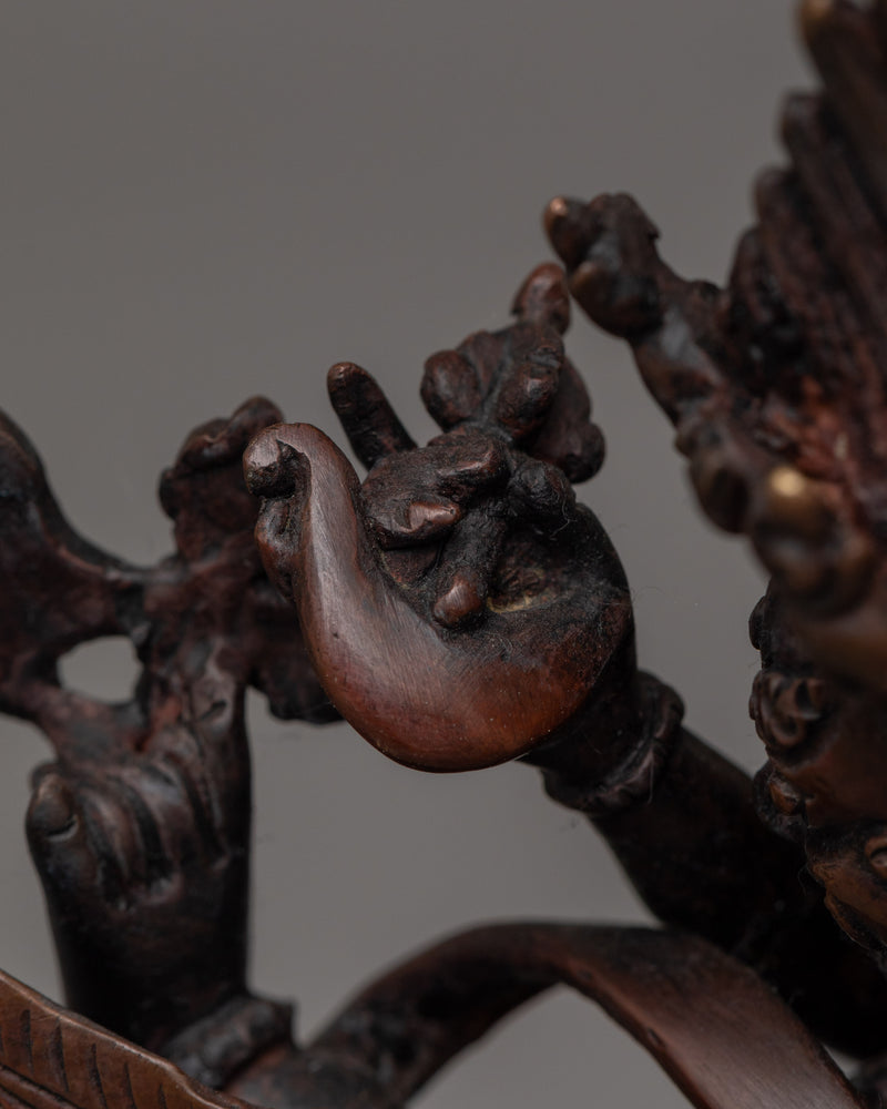 Hayagirve with Oxidized copper body Statue   |The Wrathful Wisdom Protector