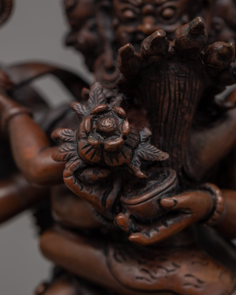 Hayagirve with Oxidized copper body Statue   |The Wrathful Wisdom Protector