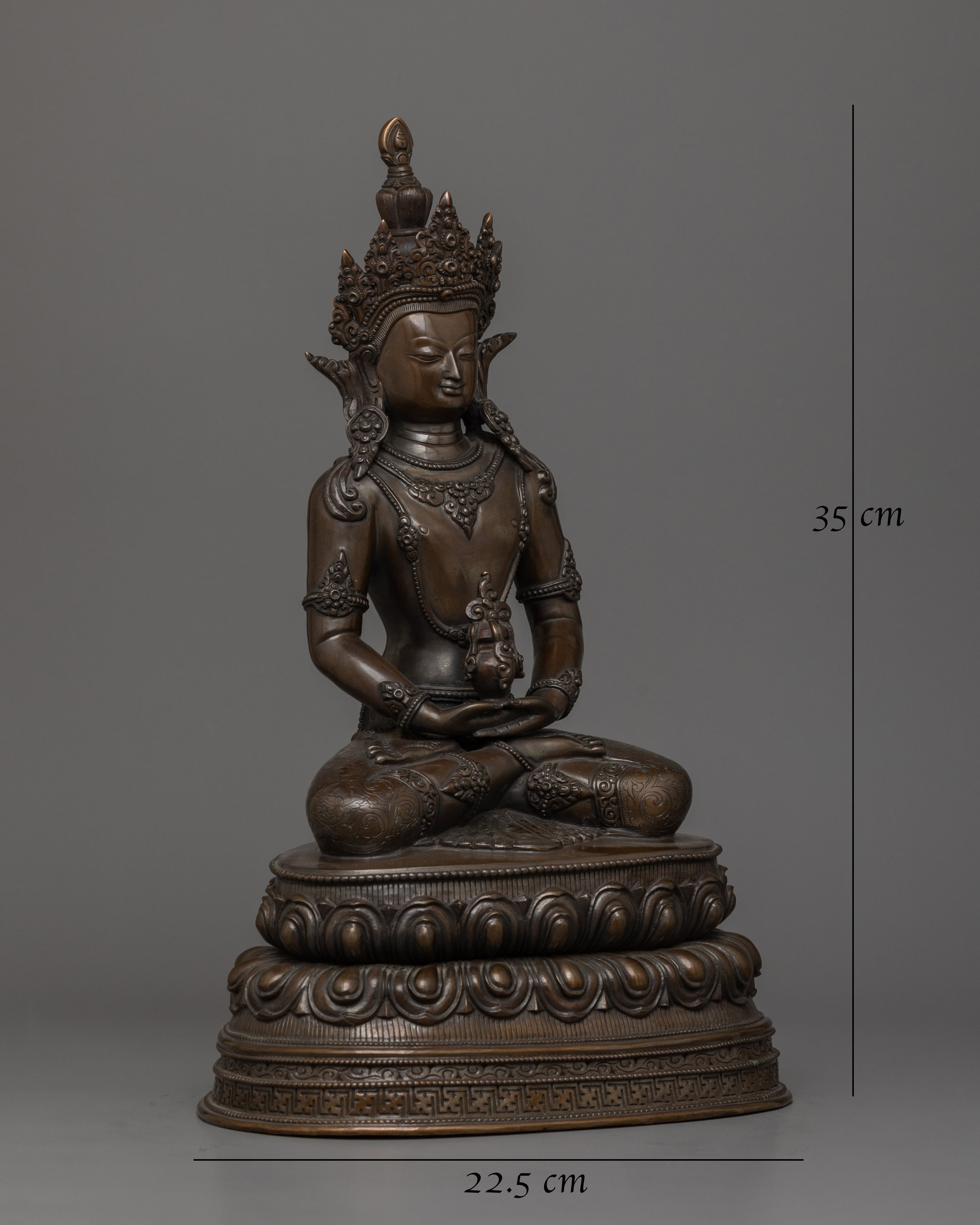 Amitayus with Oxidized Copper Body 