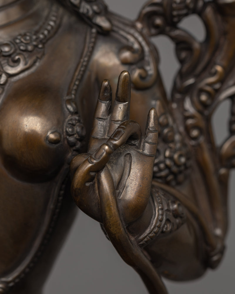 7 Eyes Goddess White Tara  Statue | The Goddess of Healing