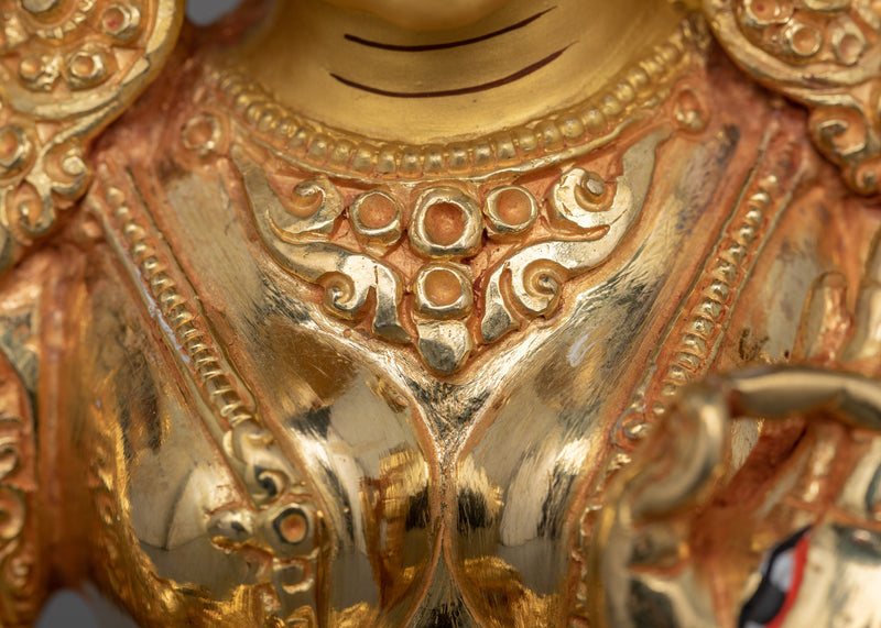 Tibetan Bodhisattva Deity Sita Tara Figurine | A Divine Symbol of Compassion and Wisdom