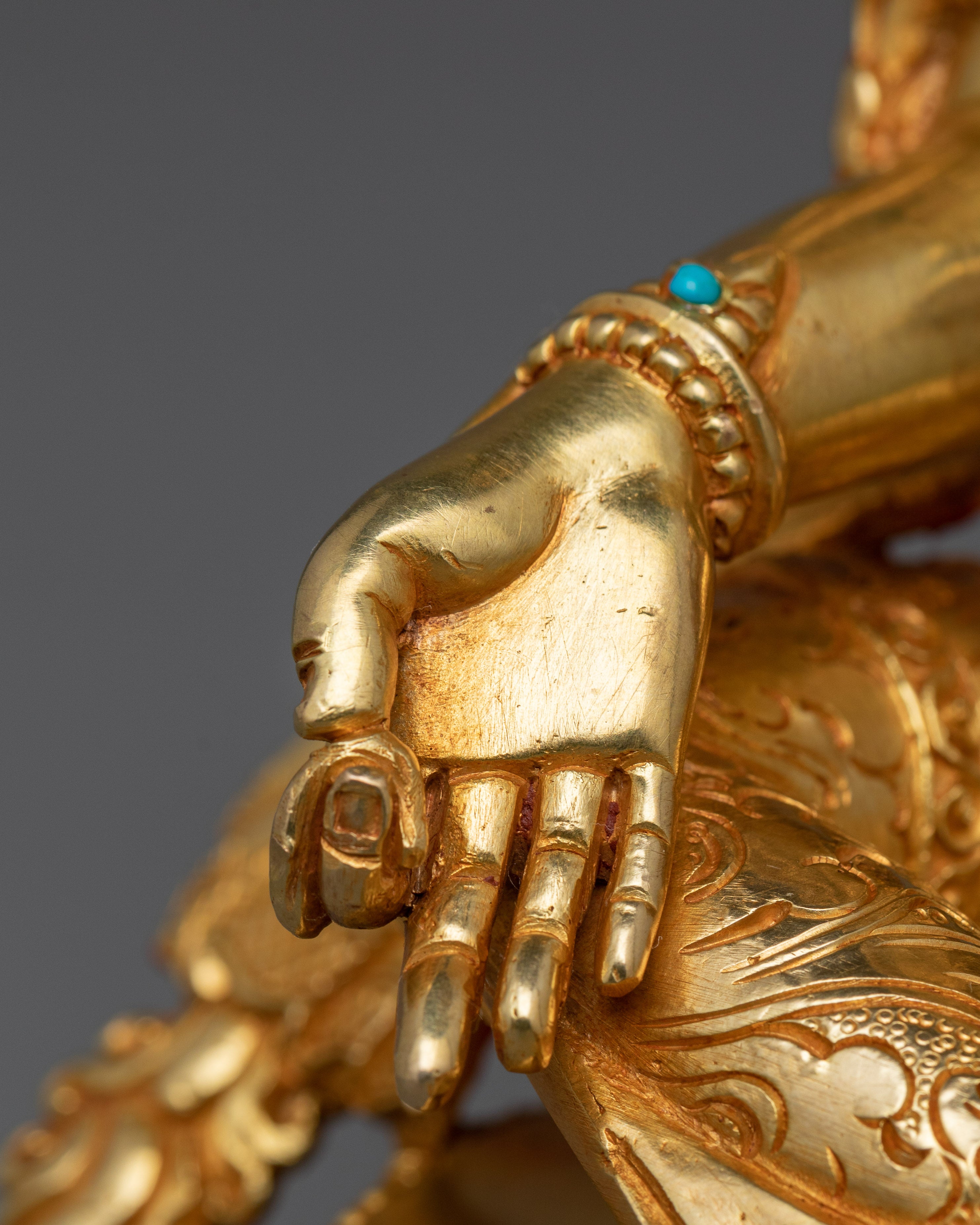 Handmade Green Tara The Compassionate Goddess Statue | Embodiment of Wisdom