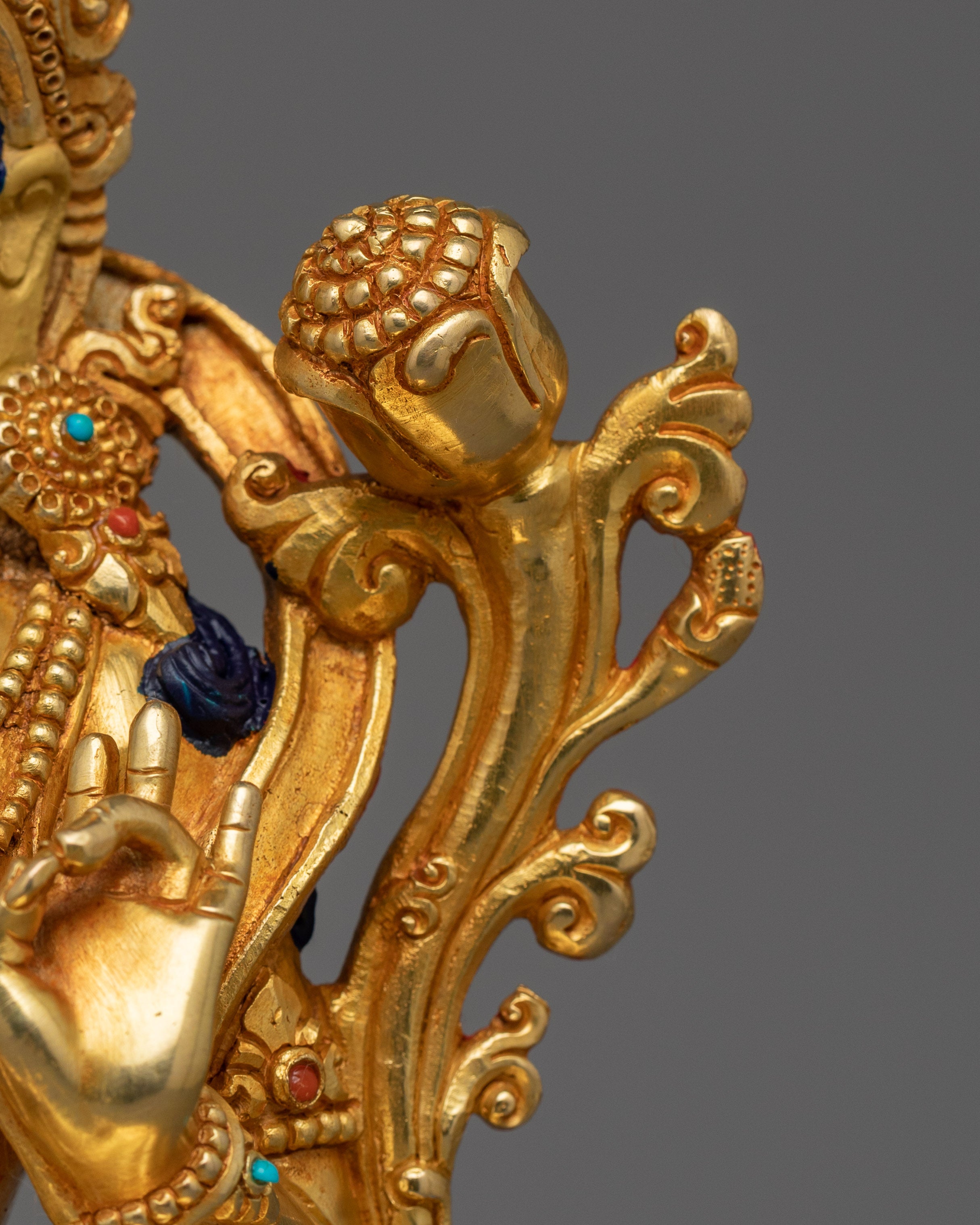 Handmade Green Tara The Compassionate Goddess Statue | Embodiment of Wisdom