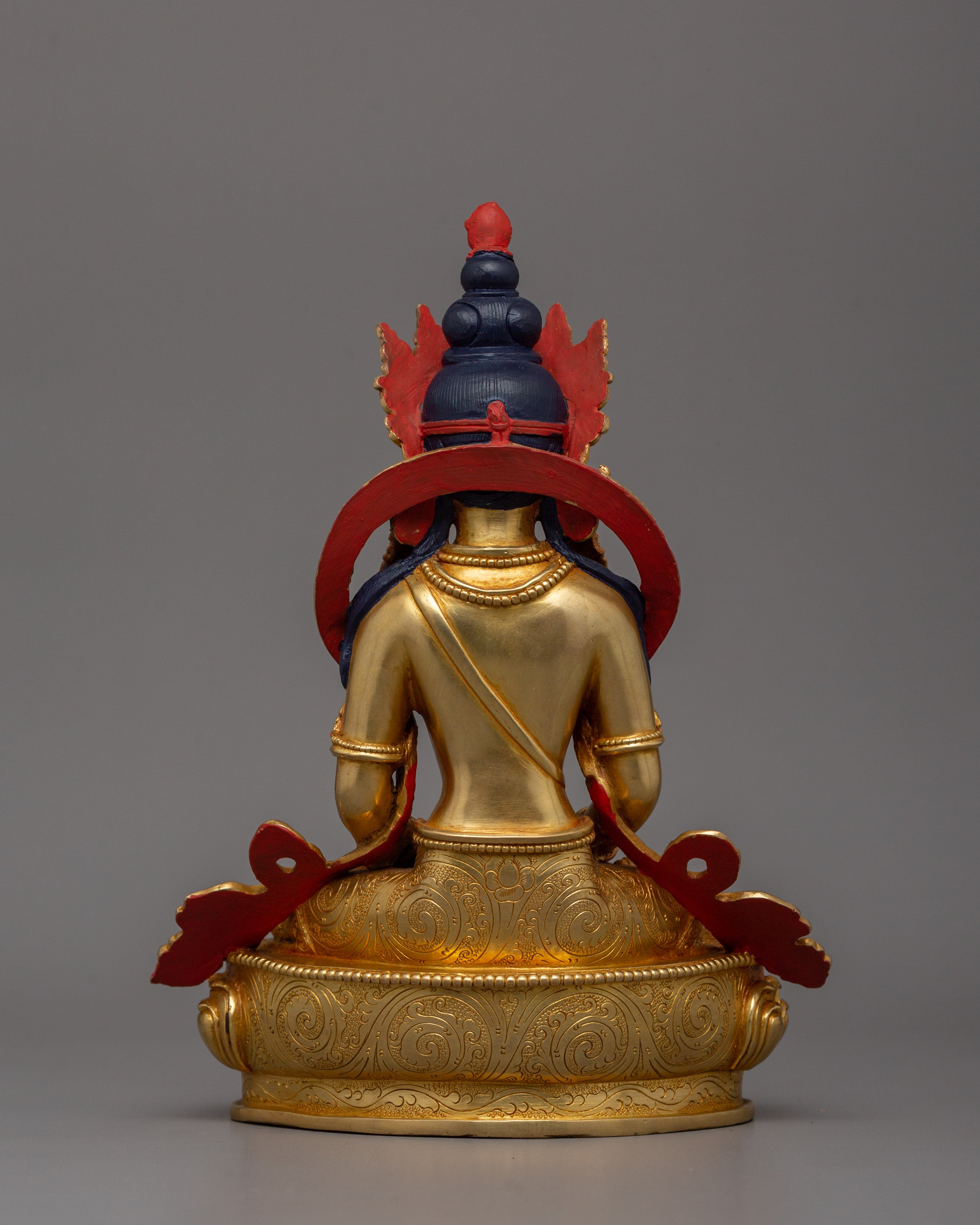 Handmade Statue of Tibetan Deity Amitayus | Compassion and Longevity