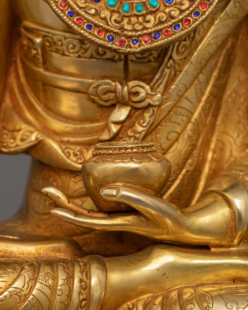 Handmade Historical Crown Shakyamuni Buddha Statue | The Buddha of Wisdom