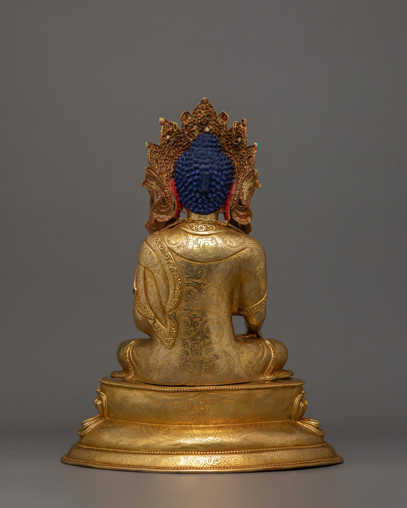 Handmade Historical Crown Shakyamuni Buddha Statue | The Buddha of Wisdom